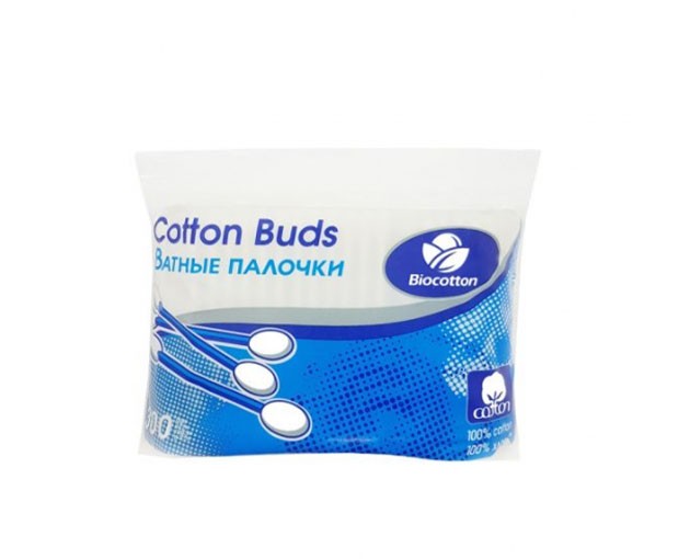 biocotton  ყურის ჩხირი 300  ცალი